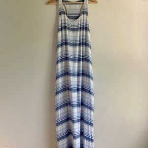 Cloth & Stone Light Blue and White Striped Maxi Dress